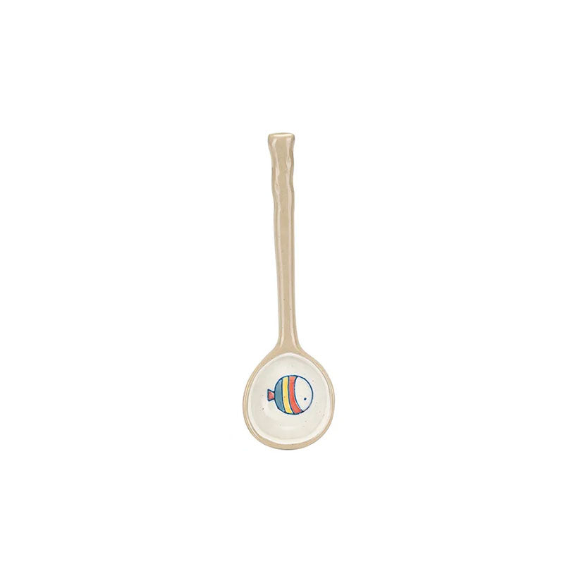 Japanese Ceramic Soup Spoon