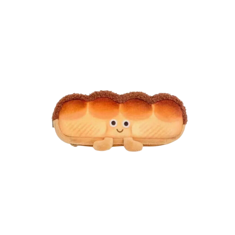 Funny Bread Cute Plush Pencil Case