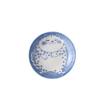 Lucky Cat Pattern Ceramic Dessert Dish Tableware