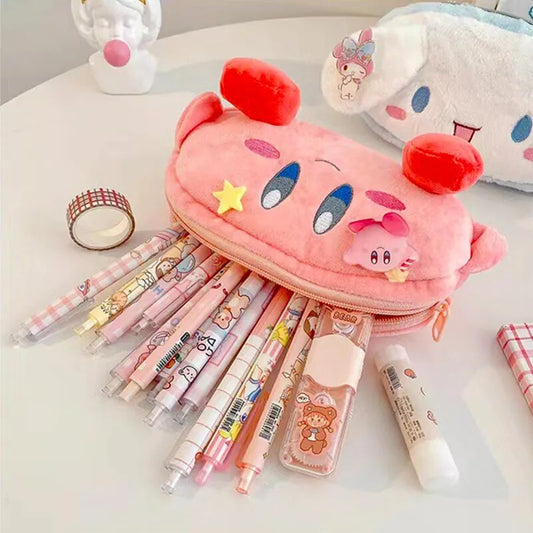 Large Capacity Pen Case Plush Cosmetic Bag